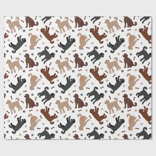 Labradoodle Knochen und Paare Geschenkpapier (Flach)