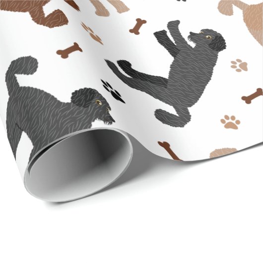 Labradoodle Knochen und Paare Geschenkpapier (Rolleneckpunkt)
