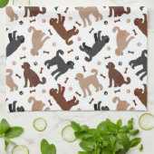 Labradoodle Knochen und Paare Geschirrtuch (Gefaltet)