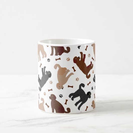 Labradoodle Knochen und Paare Kaffeetasse (Mittel)