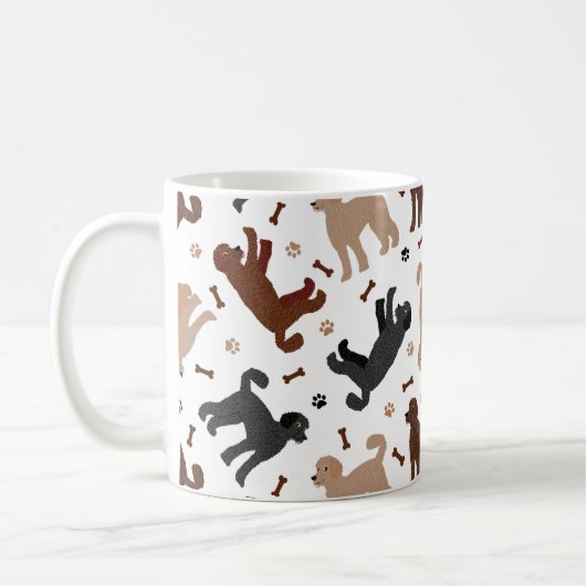 Labradoodle Knochen und Paare Kaffeetasse (Links)