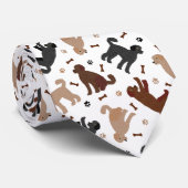 Labradoodle Knochen und Paare Krawatte (Gerollt)