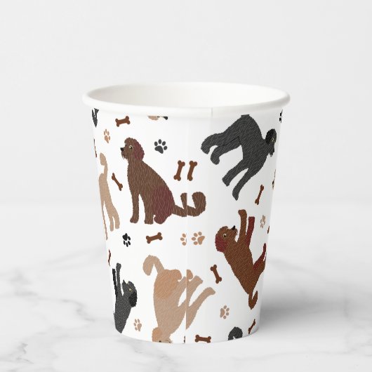 Labradoodle Knochen und Paare Pappbecher (Rechts)