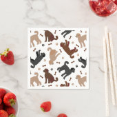 Labradoodle Knochen und Paare Serviette (Beispiel)