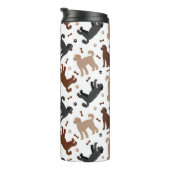 Labradoodle Knochen und Paws Thermal Tumbler Thermosbecher (Nach rechts gedreht)