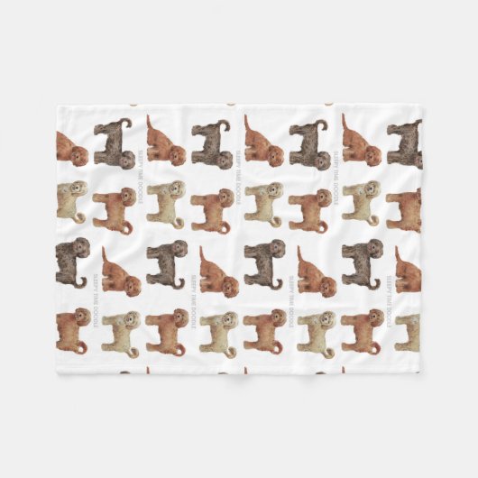 LABRADOODLE kundenspezifische Fleece-Decke Fleecedecke (Vorderseite (Horizontal))