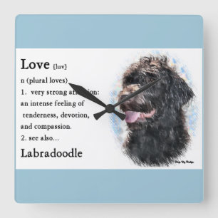 Labradoodle-Liebe ist Geschenke Quadratische Wanduhr