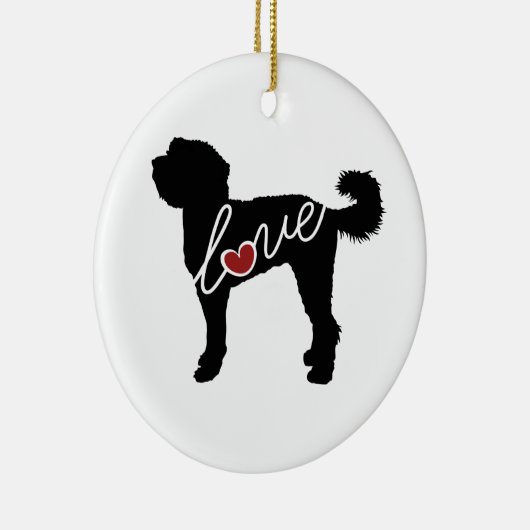 Labradoodle Liebe Keramik Ornament (Rechts)