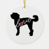 Labradoodle Liebe Keramik Ornament (Vorne)