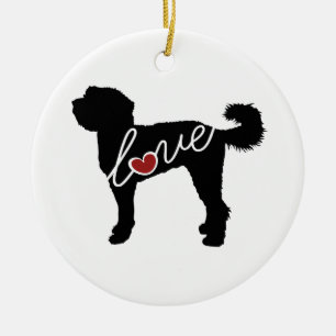 Labradoodle Liebe Keramik Ornament