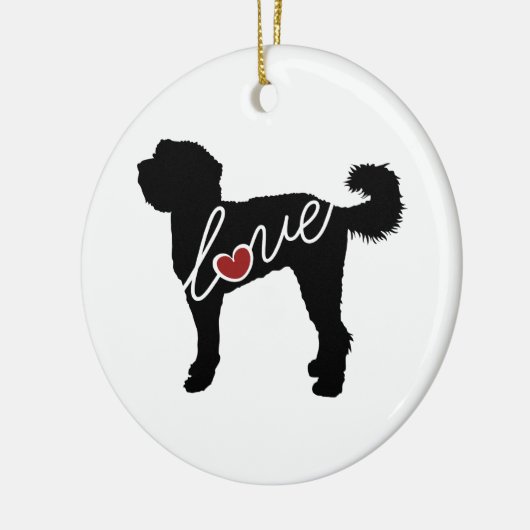 Labradoodle Liebe Keramik Ornament (Links)