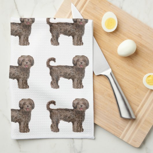 LABRADOODLE LIEBE Küchen-Tuch 16" x 24" Handtuch (Viertel Falte)