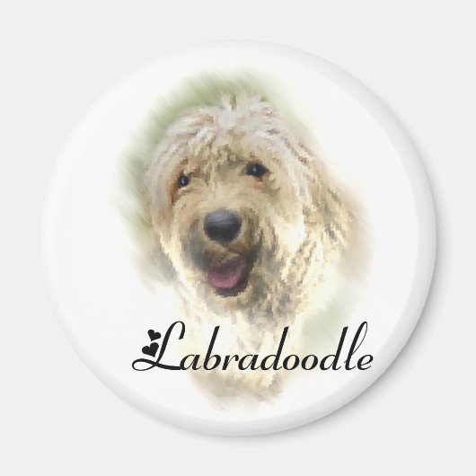 Labradoodle Liebhaber Geschenke Magnet (Vorne)