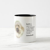 Labradoodle Liebhaber Geschenke Zweifarbige Tasse (Mittel)