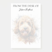 Labradoodle Lover Monogrammed Dog Post-it Klebezettel (Vorderseite)
