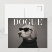 Labradoodle Luxus-Mode-Hundeporträt Postkarte (Vorne/Hinten)