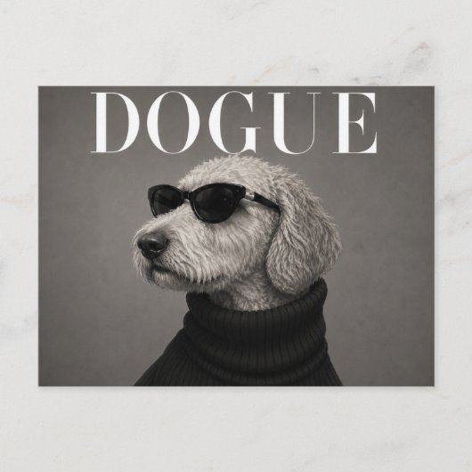 Labradoodle Luxus-Mode-Hundeporträt Postkarte (Vorderseite)