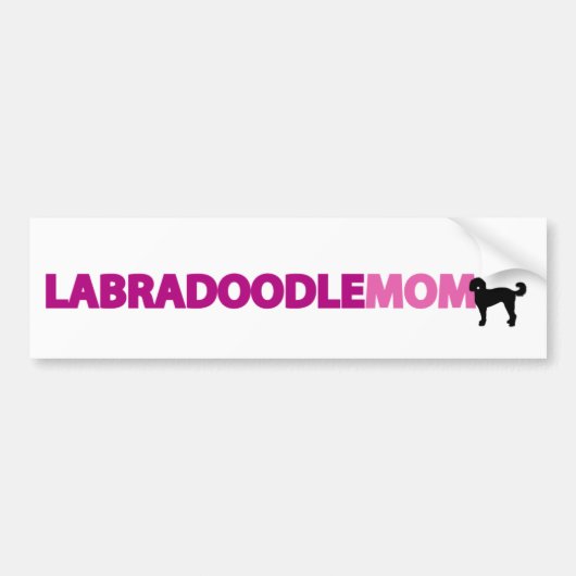 Labradoodle Mama Autoaufkleber (Vorne)