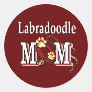 Labradoodle MAMA Geschenke Runder Aufkleber