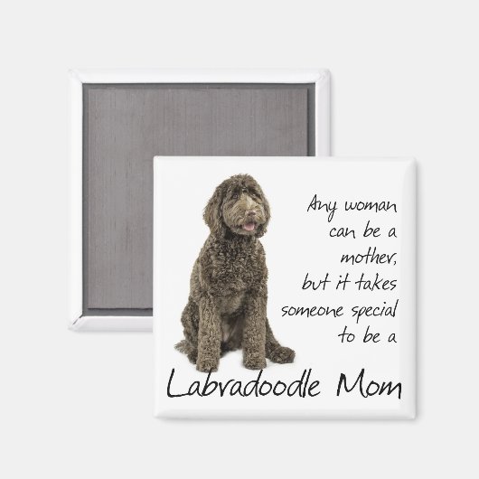Labradoodle Mama Magnet (Vorderseite/Rückseite)