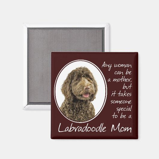 Labradoodle Mama Magnet (Vorderseite/Rückseite)