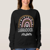 Labradoodle Mama Mama Rainbow Leopard Mütter Day L Sweatshirt (Vorderseite)