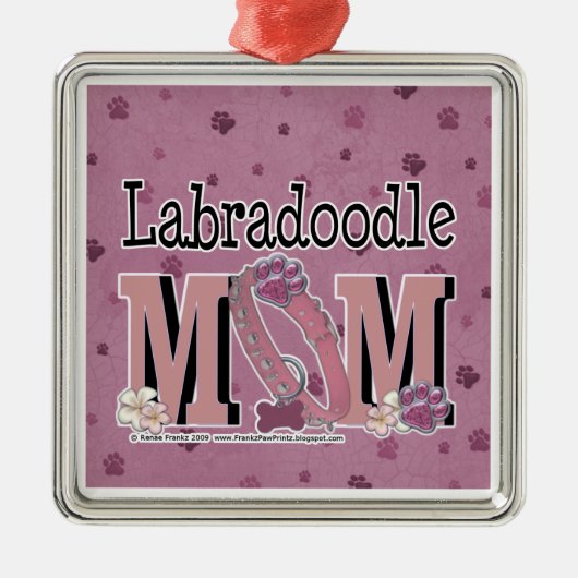 LabraDoodle MAMA Ornament Aus Metall (Vorne)