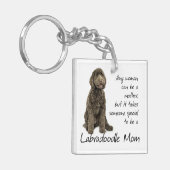 Labradoodle Mama-Schlüsselanhänger Schlüsselanhänger (Vorderseite links)