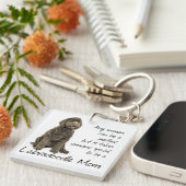 Labradoodle Mama-Schlüsselanhänger Schlüsselanhänger (Vorderseite rechts)