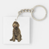 Labradoodle Mama-Schlüsselanhänger Schlüsselanhänger (Rückseite)