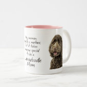 Labradoodle Mama-Tasse Zweifarbige Tasse (VorderseiteRechts)