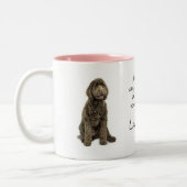 Labradoodle Mama-Tasse Zweifarbige Tasse (Links)