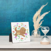 Labradoodle mit Blume Illustration Fotoplatte (InSitu)