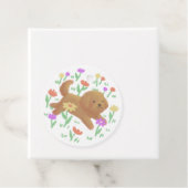 Labradoodle mit Blume Illustration Geschenkanhänger (Beispiel)