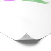 Labradoodle mit Blume Illustration Poster (Ecke)