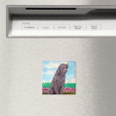 Labradoodle mit Butterfly Magnet (In Situ (Geschirrspüler))