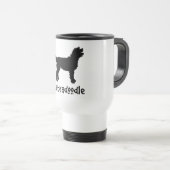 Labradoodle mit coolem Text Reisebecher (VorderseiteRechts)