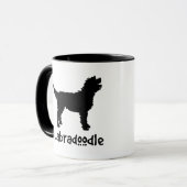 Labradoodle mit coolem Text Tasse (Vorderseite Links)