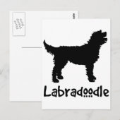 Labradoodle mit/Cooler Text Postkarte (Vorne/Hinten)