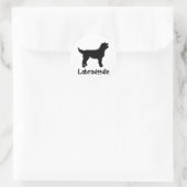 Labradoodle mit/Cooler Text Runder Aufkleber (Tasche)