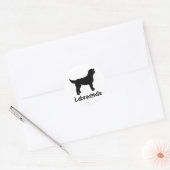 Labradoodle mit/Cooler Text Runder Aufkleber (Umschlag)