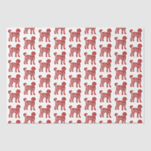 Labradoodle Niedlich Hund Weihnachten Silhouette W Seidenpapier