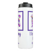 Labradoodle Niedlich Hunde Silhouette Lila PY&B Thermosbecher (Vorderseite)