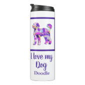 Labradoodle Niedlich Hunde Silhouette Lila PY&B Thermosbecher (Nach rechts gedreht)