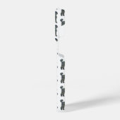 Labradoodle Niedlich Hunde Silhouette Raster weiß iPhone Hülle (Linke Seite)