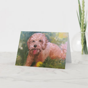 Labradoodle oder Goldendoodle-Karte für jeden Anla Karte