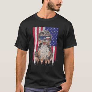 Labradoodle Patriotic Dog USA Prix American Flag T-Shirt