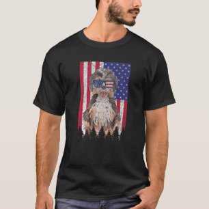 Labradoodle Patriotic Dog USA Prix American Flag T-Shirt