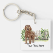 Labradoodle Persoanlised Keyring Schlüsselanhänger (Vorderseite)