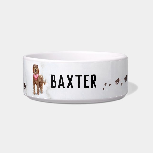Labradoodle Personalisiert Dog Bowl Napf (Vorderseite)